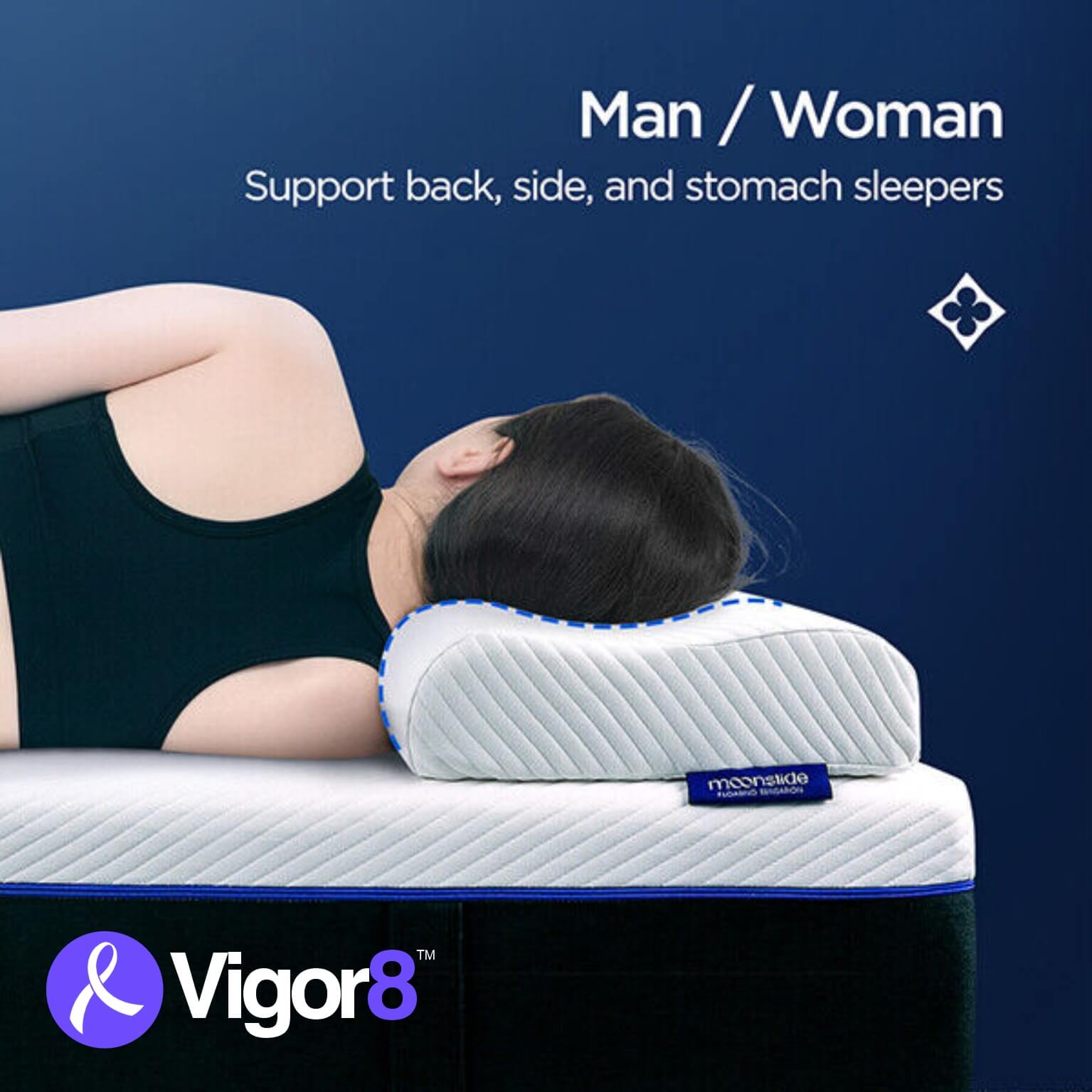 Moonslide™ Comfort Pro Contoured Pillow