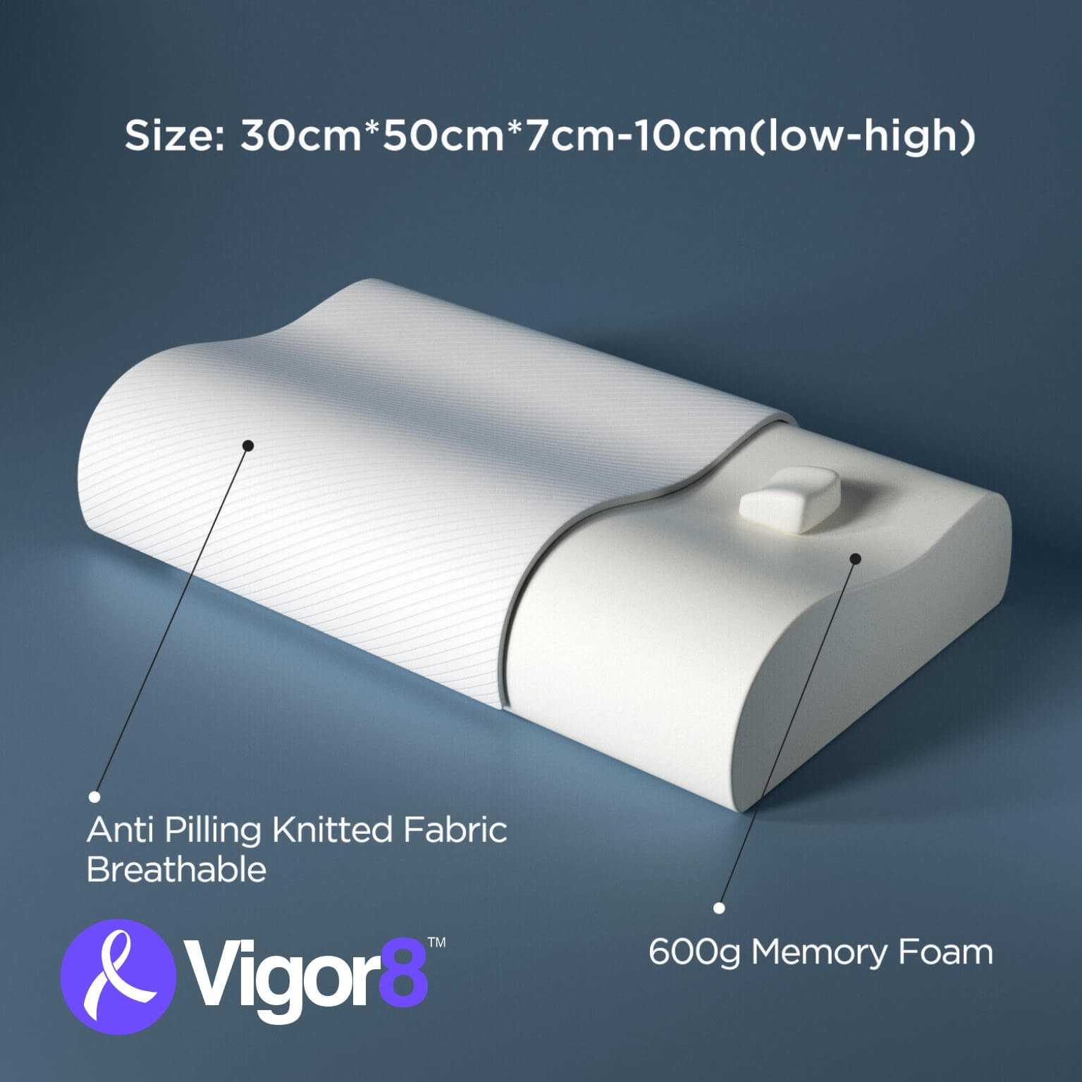 Moonslide™ Comfort Pro Contoured Pillow