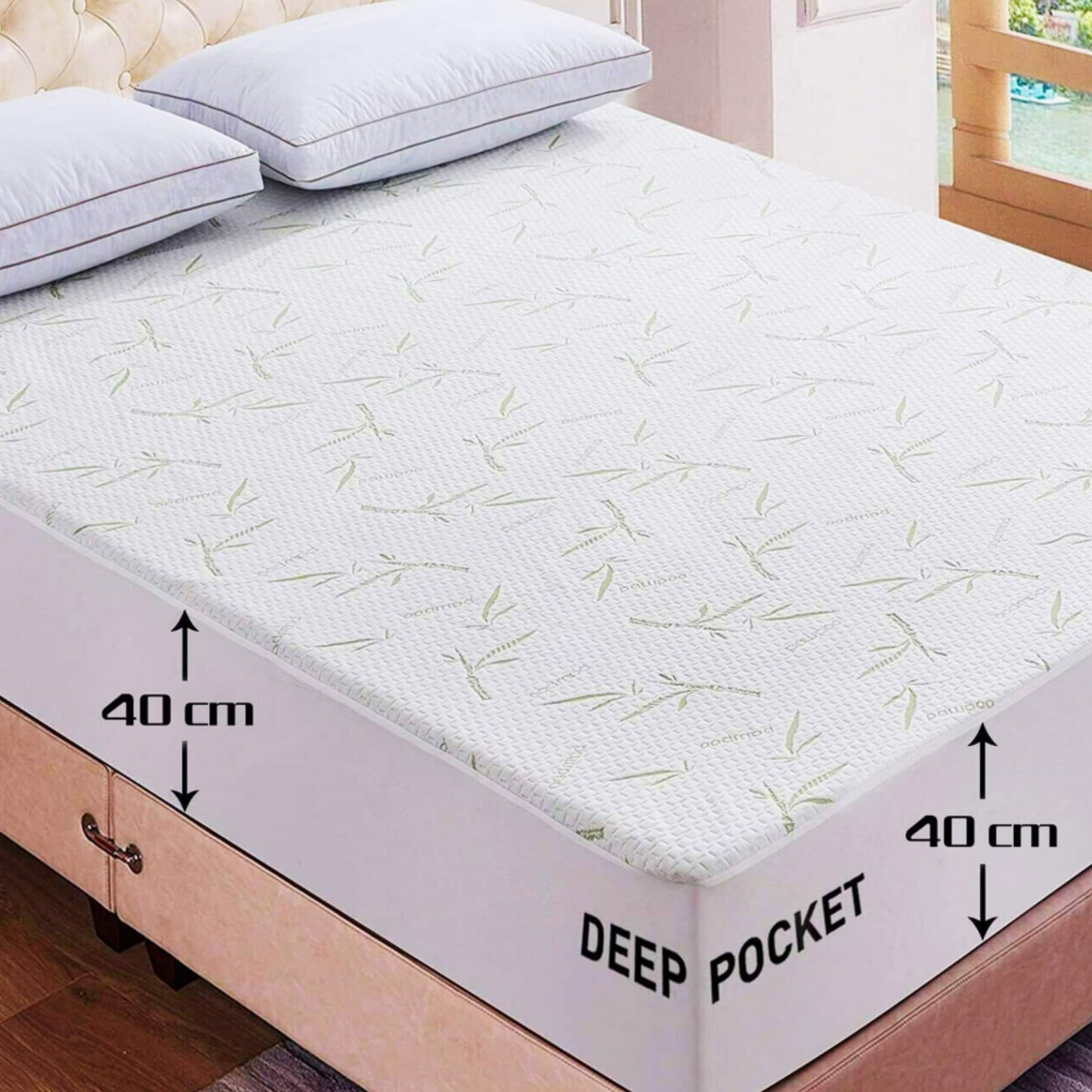 VigorEight - Bamboo Fitted Mattress Protector