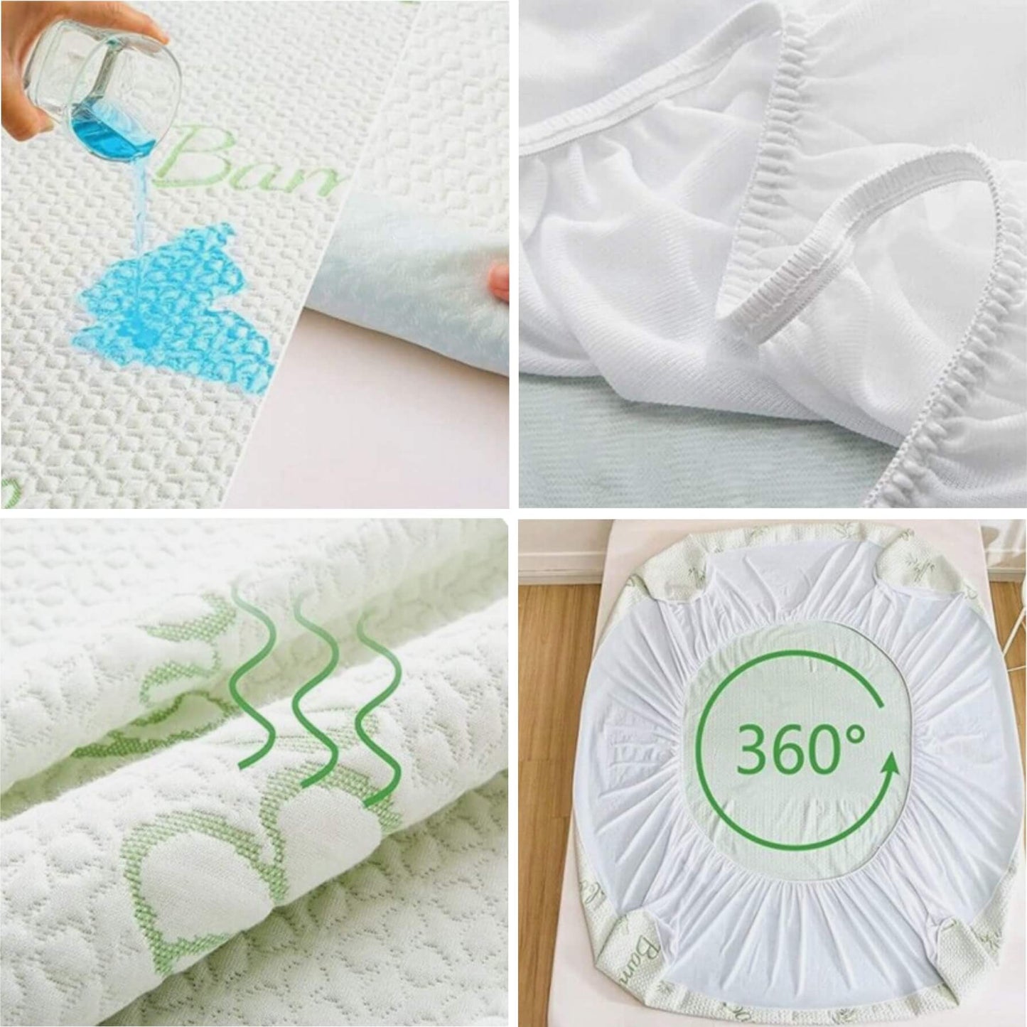 VigorEight - Bamboo Fitted Mattress Protector
