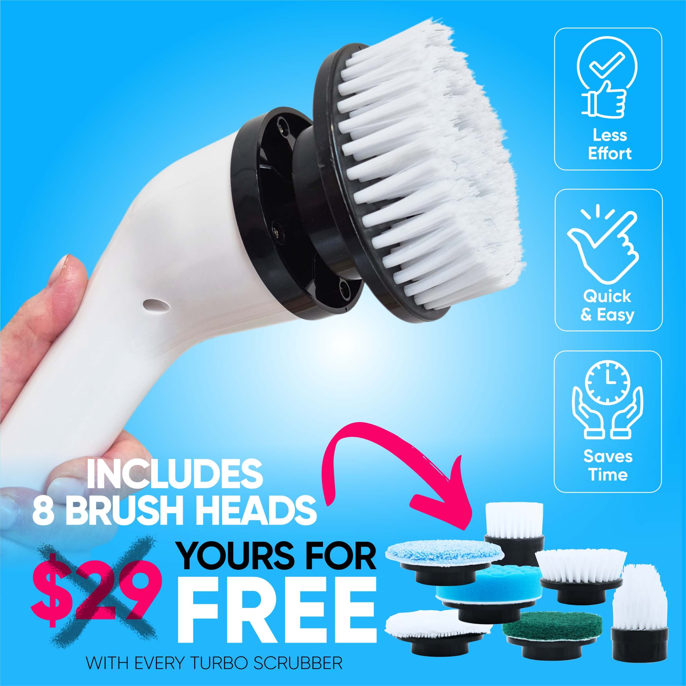 VigorEight Home Turbo Shower Scrubber