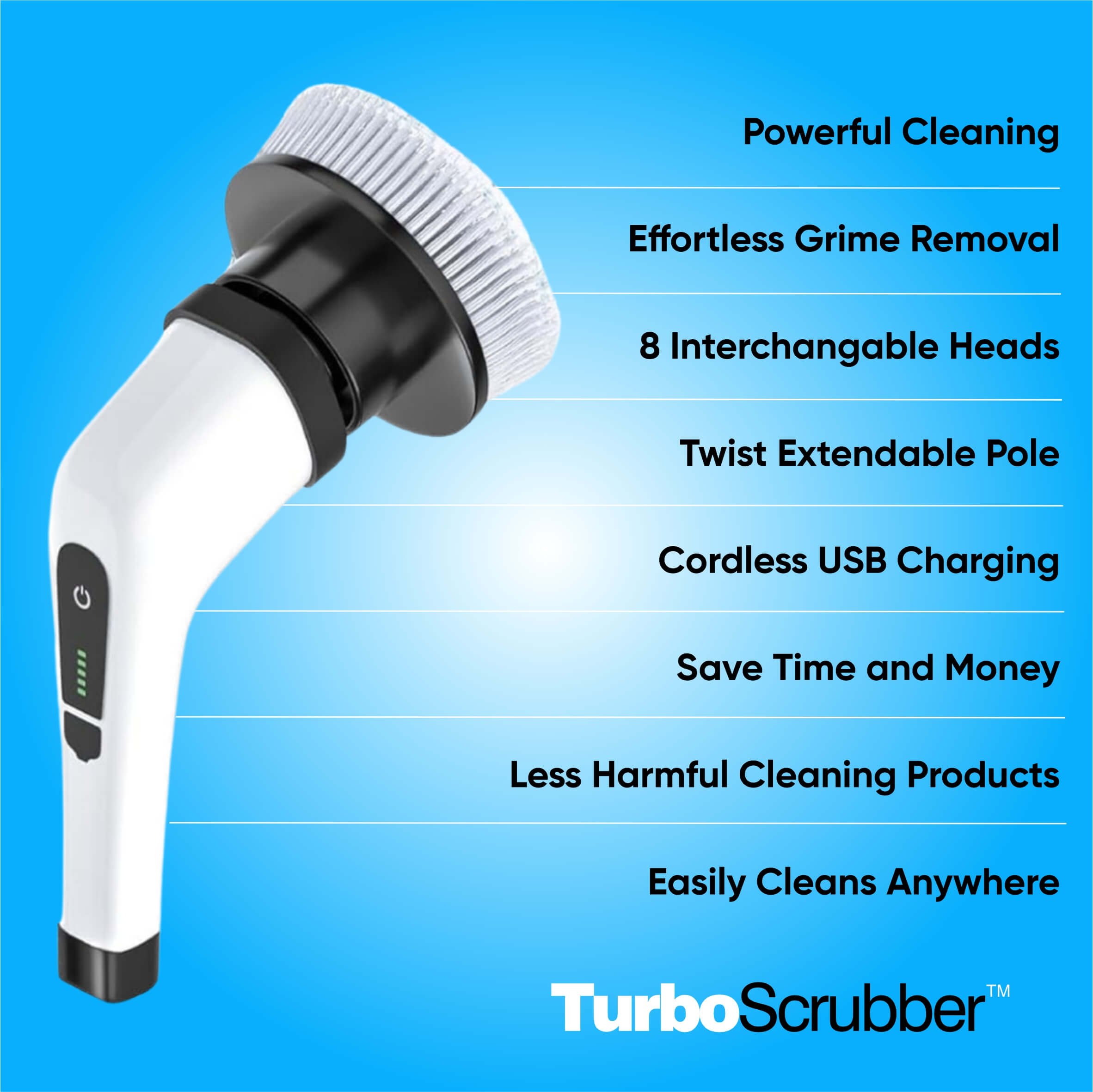 VigorEight Home Turbo Shower Scrubber